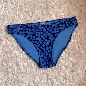Aerie blue floral bikini bottoms | size S